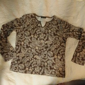 Crazy Horse by Liz Claiborne Pull Over V Neck Top